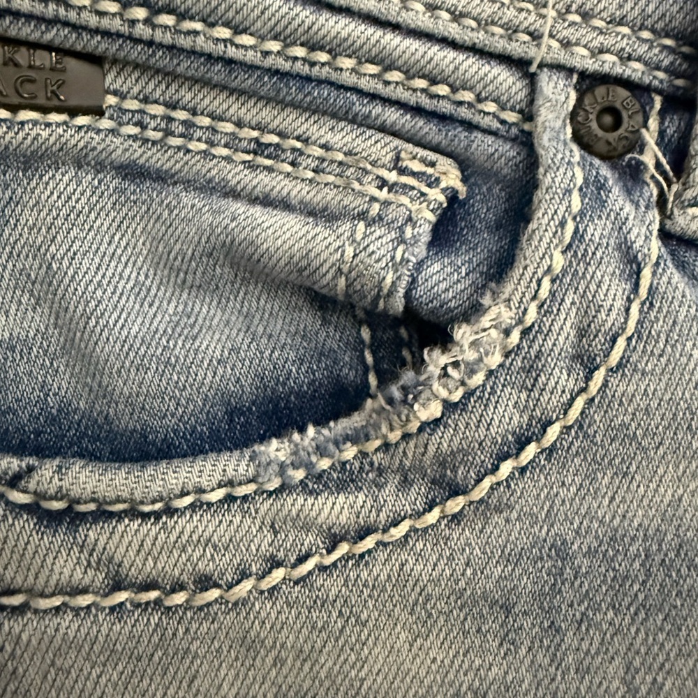 BKE Three Light Blue Men's Slim Fit Straight Leg Jeans, Size 28x30 - Picture 6 of 12